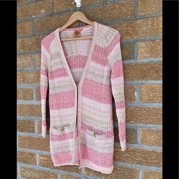 Tory burch 'Erin' Stripe Cardigan sz xs - Picture 4 of 13